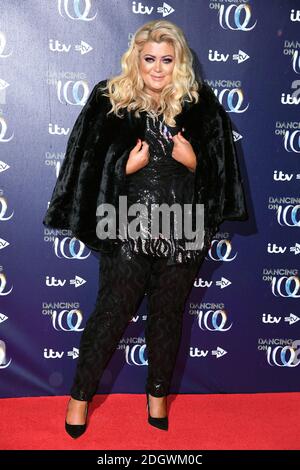 Gemma Collins partecipa al lancio del Dancing on Ice presso il Natural History Museum di Londra. Il credito fotografico dovrebbe essere: Doug Peters/EMPICS Foto Stock