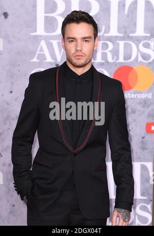 Liam Payne partecipa ai Brit Awards 2019 all'O2 Arena di Londra. Il credito fotografico dovrebbe essere: Doug Peters/EMPICS. SOLO PER USO EDITORIALE Foto Stock