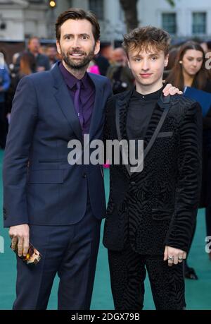 David Tennant e Ty Tennant partecipano alla prima inglese di Tolkien tenutasi a Curzon Mayfair, Londra. Il credito di immagine dovrebbe leggere: Doug Peters/EMPICS Foto Stock