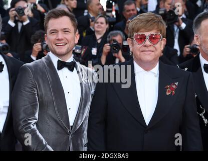 Taron Egerton e Sir Elton John partecipano alla prima di Rocketman, tenuta al Grand Theatre Lumiere durante il 72esimo Festival del Cinema di Cannes. Il credito fotografico dovrebbe essere: Doug Peters/EMPICS Foto Stock