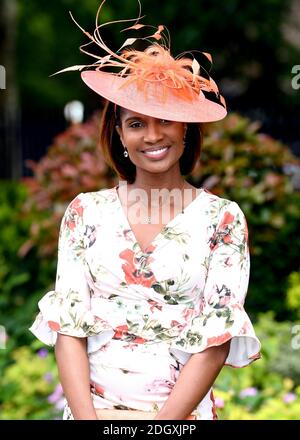 Denise Lewis frequentando il secondo giorno del Royal Ascot all'ippodromo di Ascot. Il credito immagine dovrebbe essere: Doug Peters/EMPICS Foto Stock