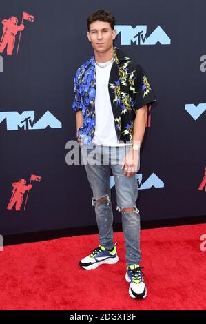 Joey Essex in arrivo al MTV Video Music Awards 2019, tenuto al Prudential Center di Newark, NJ. Il credito fotografico dovrebbe essere: Doug Peters/EMPICS Foto Stock