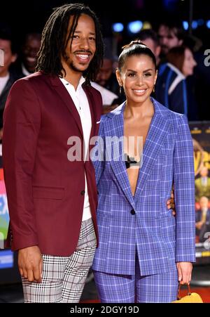 Tony Sinclair e Shanie Ryan partecipano alla prima europea di Knives out come parte del BFI London Film Festival 2019 che si tiene all'Odeon Luxe, Leicester Square a Londra. Il credito immagine dovrebbe essere: Doug Peters/EMPICS Foto Stock