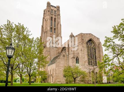 Rockefeller Memorial Chapel nel campus della Chicago University, Illinois, USA Foto Stock