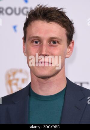 George MacKay arriva per l'annuale BAFTA Breakthrough Brit Party a Banqueting House, Londra. Il credito fotografico dovrebbe essere: Doug Peters/EMPICS Foto Stock