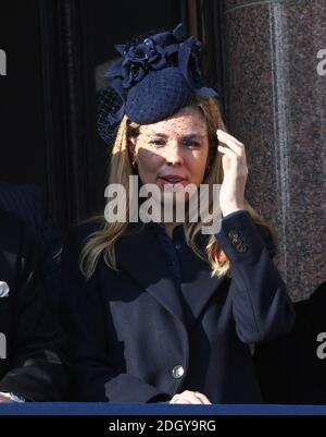 Carrie Symonds partecipa al Servizio Nazionale della Rimembranza al Cenotaph, Whitehall, Londra. Il credito fotografico dovrebbe essere: Doug Peters/EMPICS Foto Stock