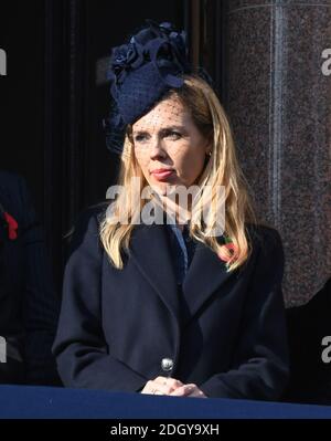 Carrie Symonds partecipa al Servizio Nazionale della Rimembranza al Cenotaph, Whitehall, Londra. Il credito fotografico dovrebbe essere: Doug Peters/EMPICS Foto Stock