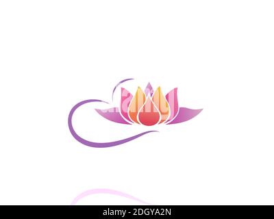 Molto bello fiore di loto per la meditazione - rendering 3d Foto Stock