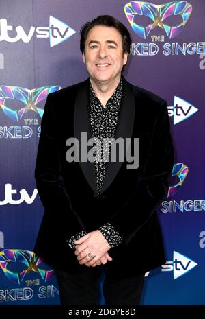 Jonathan Ross partecipa al lancio della stampa Masked Singer presso il Mayfair Hotel di Londra Foto Stock