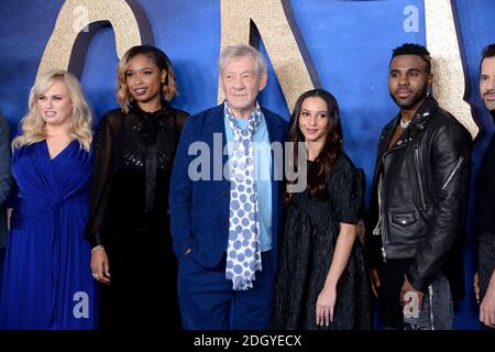 I ribelli Wilson, Jennifer Hudson, Sir Ian McKellen, Francesca Hayward e Jason Derulo frequentano la fotocellula Cats al Corinthia Hotel di Londra Foto Stock