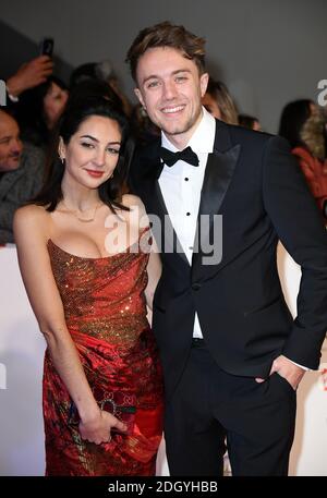 Anne-Sophie Flury e Roman Kemp partecipano al National Television Awards 2020 tenutosi presso la O2 Arena di Londra. Il credito fotografico dovrebbe essere: Doug Peters/EMPICS Foto Stock