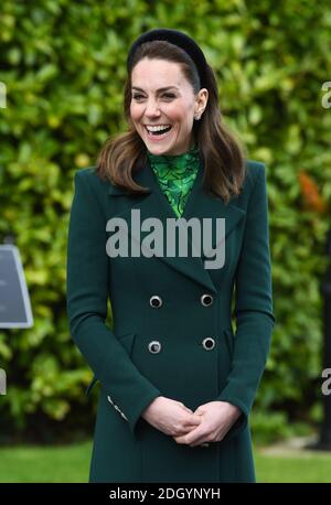 Il Duca e la Duchessa di Cambridge incontrano il Presidente d'Irlanda, Dublino. Il credito fotografico dovrebbe essere: Doug Peters/EMPICS Foto Stock