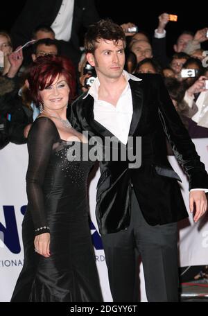 David Tennant e Sharon Osbourne in arrivo per i National Televsision Awards 2007 (NTA) presso la Royal Albert Hall, a ovest di Londra. Foto Stock