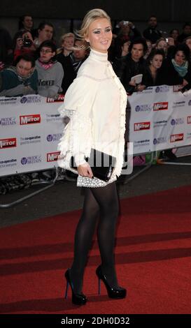 Alex Curran in arrivo al Pride of Britain Awards 2008, London Television Center, South Bank, Londra. Foto Stock