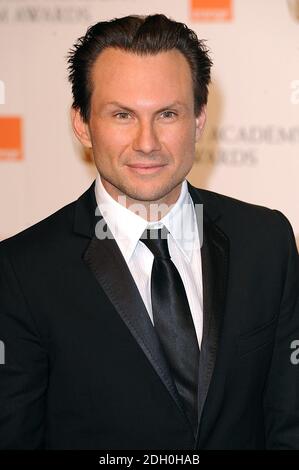 Christian Slater al British Academy Film Awards 2009 presso la Royal Opera House di Covent Garden, nel centro di Londra. Foto Stock