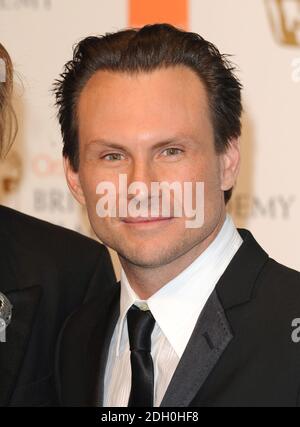 Christian Slater arriva per i 2009 British Academy Film Awards alla Royal Opera House di Covent Garden, nel centro di Londra. Foto Stock