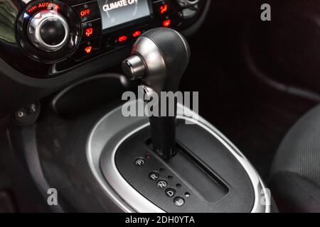 Cambio automatico per auto, dettagli interni Foto Stock
