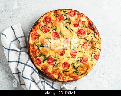 Deliziosa torta di zucchine, vista dall'alto Foto Stock