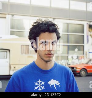 Musicista elettronico Four Tet (Kieran Hebden), Camden, Londra, Regno Unito. 22 aprile 2003. Foto Stock