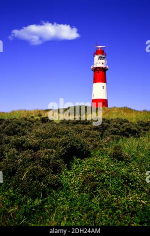 Der elektrische Leuchtturm von der Insel Borkum Foto Stock