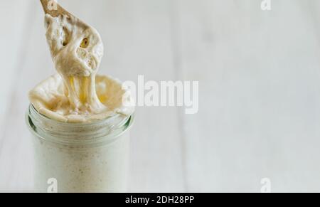 Pronto per preparare un antipasto di pasta di pane Foto Stock