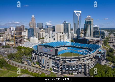 Vedute aeree della Citta' di Charlotte, Carolina del Nord Foto Stock