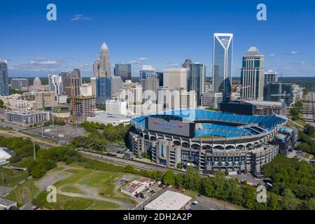 Vedute aeree della Citta' di Charlotte, Carolina del Nord Foto Stock