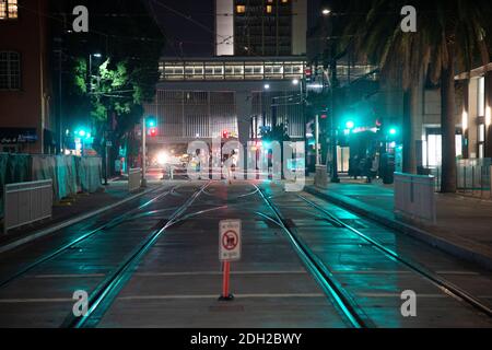 Stazione della metropolitana leggera, centro di San Diego, California Foto Stock