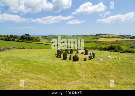 Rovine di Dromberg Stone Circle, Irlanda Foto Stock