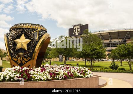 Vista della Texas AM University a College Station, Texas Foto Stock
