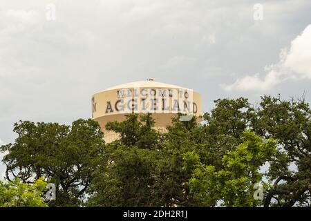 Vista della Texas AM University a College Station, Texas Foto Stock