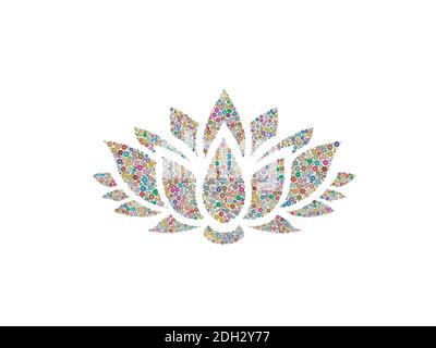 Molto bello fiore di loto per la meditazione - rendering 3d Foto Stock