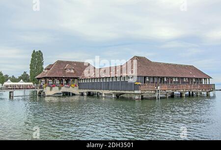 Lago di acqua di balneazione Rorschach, Canton San Gallo, Svizzera Foto Stock