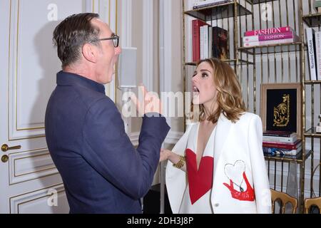 Bruno Frisoni e Olivia Palermo partecipano allo spettacolo di alta Couture Autunno Inverno 2017/18 a Parigi, Francia, il 03 luglio 2017. Foto di Aurore Marechal/ABACAPRESS.COM Foto Stock