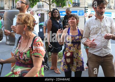 Laetitia Avia, députée LREM de la 8e circonscription de Paris, à la fête de la musique, dans le 12 e circondario de Paris. 21 juin 2017. Foto di Axelle de russe/ABACAPRESS.COM Foto Stock