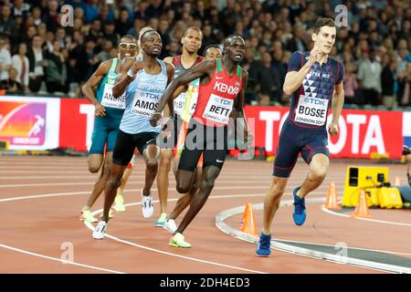 Pierre-Ambroise Bosse in Francia vince la finale maschile di 800 metri al Campionato Mondiale di Atletica IAAF 2017 allo Stadio Olimpico di Londra, Regno Unito, l'8 agosto 2017. Bosse ha vinto in un tempo di 1 minuto e 44.67 secondi. Foto di Henri Szwarc/ABACAPRESS.COM Foto Stock