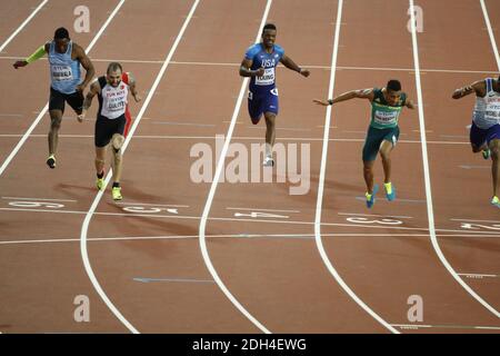 Il turco Ramil Guliyev vince la finale maschile di 200m durante il settimo giorno dei Campionati mondiali IAAF 2017 allo stadio di Londra, Regno Unito, giovedì 10 agosto 2017. Foto di Henri Szwarc/ABACAPRESS.COM Foto Stock