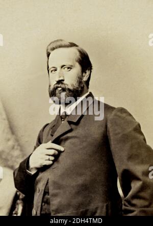 1865 ca, Berlino, GERMANIA: Il pittore tedesco LUDWIG KNAUS (1829 - 1910 ). Foto di Friedrich Graf , Berlino .- ARTE - PITTURA - pittura - PITTORE - artista - artista - ritratto - ritratto - barba - barba - barba --- ARCHIVIO GBB Foto Stock