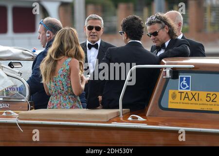 George Clooney si recò al Premiere di Suburbicon in barca durante il 74a Festival Internazionale del Cinema di Venezia (Mostra di Venezia) al Lido di Venezia il 02 settembre 2017. Foto di Aurore Marechal/ABACAPRESS.COM Foto Stock