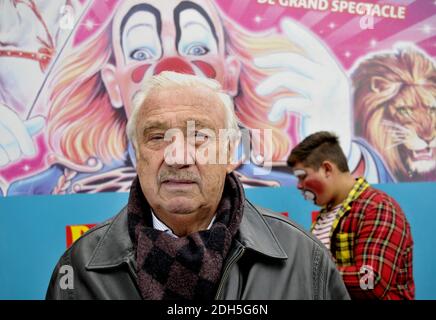 Marcel Campion et les Forains sont en tête de la manifestation contre la riforme du code du travail du gouvernement Macron a Parigi, Francia il 12 settembre 2017. Foto di Alain Apaydin/ABACAPRESS.COM Foto Stock