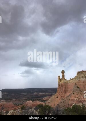 Chimney Rock - Ghost Ranch, New Mexico Foto Stock