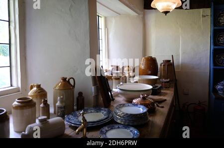 Interno di antico castello di Avebury 16 ° secolo in Avebury Inghilterra Foto Stock