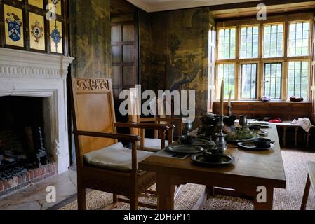 Interno di antico castello di Avebury 16 ° secolo in Avebury Inghilterra Foto Stock