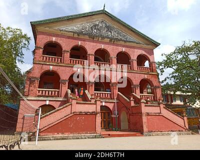 Modello governativo Boys Scuola superiore Trivandrum , l'edificio principale della scuola, un esempio di architettura europea, è stato costruito nel 1910. Foto Stock