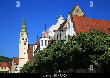 Stadtkirche Pappenheim è una vista di Pappenheim in Baviera Foto Stock