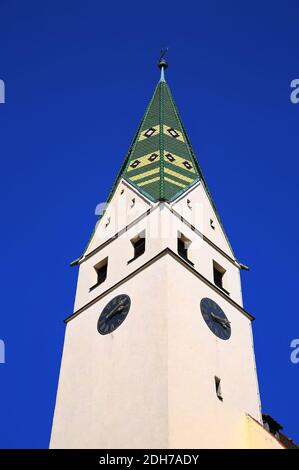 Stadtkirche Pappenheim è una vista di Pappenheim in Baviera Foto Stock