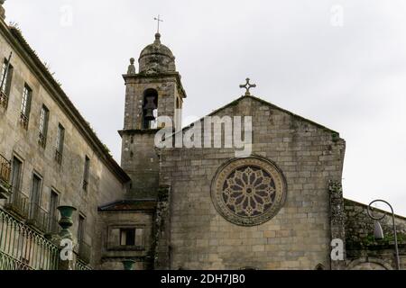 Pontevedra, Galizia / Spagna - 2 dicembre 2020: Vista dettagliata del Castello di San Francisco nel centro storico di Pontevedra Foto Stock