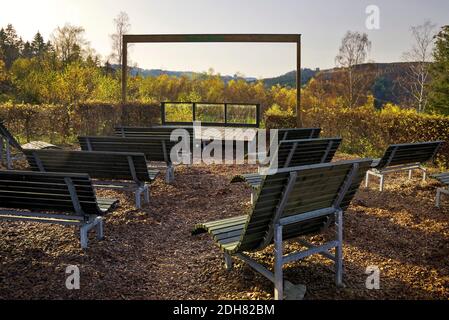 Cinema naturale al sentiero Sauerland Hoehenflug nel distretto di Elkeringhausen, Germania, Nord Reno-Westfalia, Sauerland, Winterberg Foto Stock