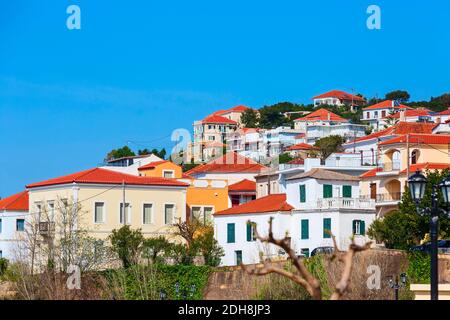 Pylos, Grecia vista panoramica della città Foto Stock