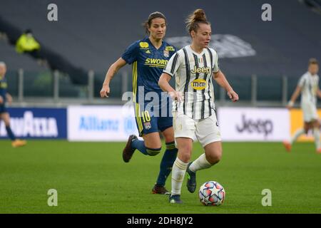Torino, Italia. 09 dicembre 2020. Aurora Galli di Juventus durante la partita della UEFA Women's Champions League tra Juventus e Lione allo stadio Allianz il 9 dicembre 2020 a Torino. (Foto di Alberto Gandolfo/Pacific Press/Sipa USA) Credit: Sipa USA/Alamy Live News Foto Stock